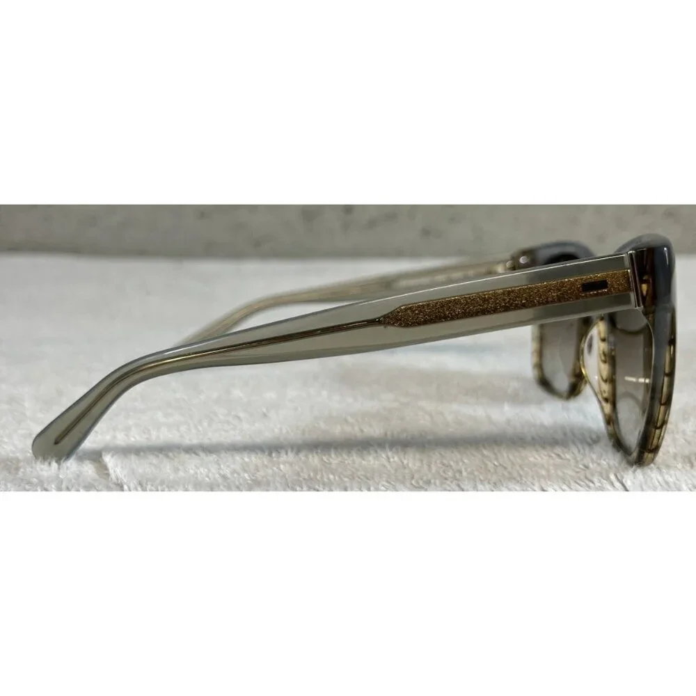 Bobbi Brown THE GRETCHEN/S 5CBHA Gray Brown Gold Square Sunglasses 52-18-140